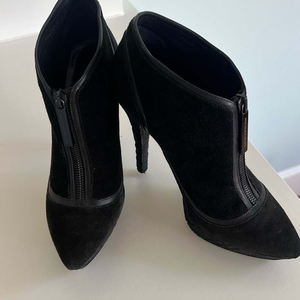 Burberry Black Heeled Ankle Boots